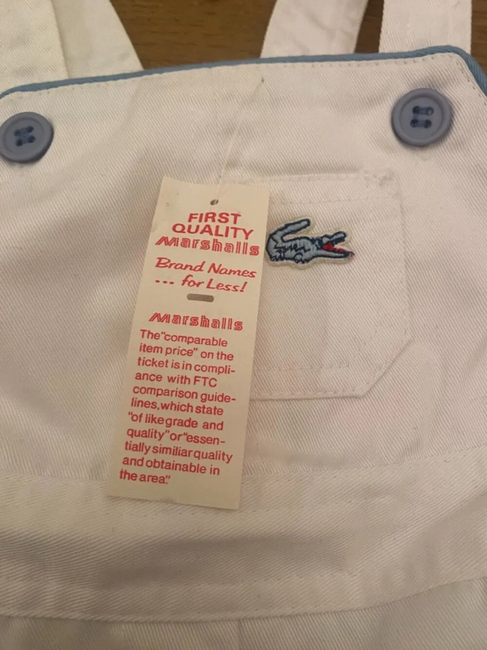 NEW Vintage Izod Lacoste Overalls Boys Size 18 Months White Color NWT